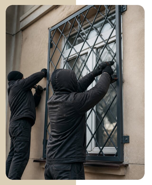 Установка антивандальных решеток на окна в Ревде